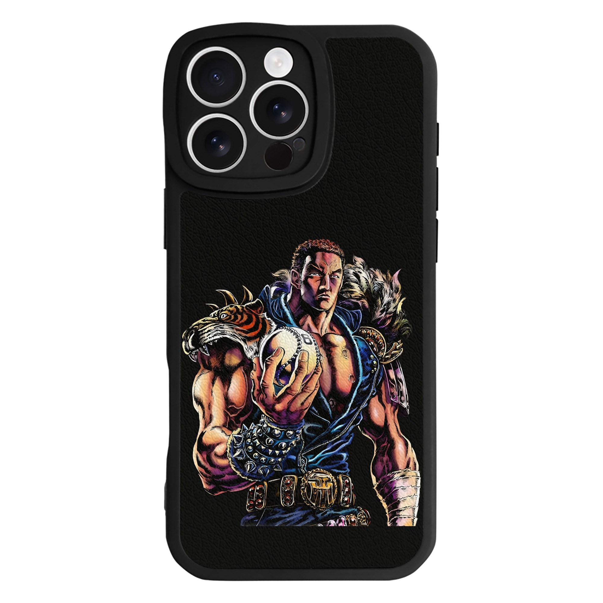 （画像用） 北斗の拳 Fist of the North Star 【iPhone 16シリーズ対応】シリコンスマホケース（レザー調） 材質：シリコン